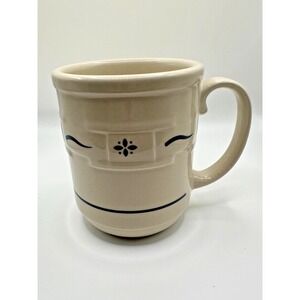 Vintage Longaberger Pottery Coffee Mug Cup Made in the USA Woven Traditions Blue